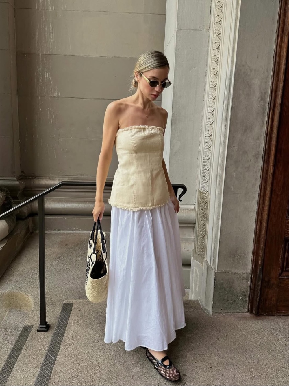 DISSH Tia Linen Circle Midi Skirt 2